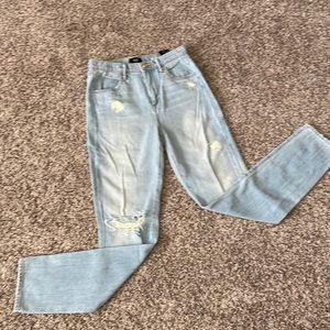Made Gold high waisted jean.